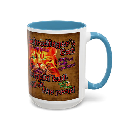 schrodinger's cat - Accent Mug (brown papyrus)