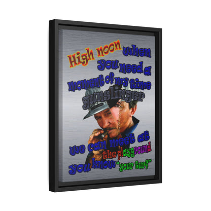 high noon - framed canvas art (brushed nickel)