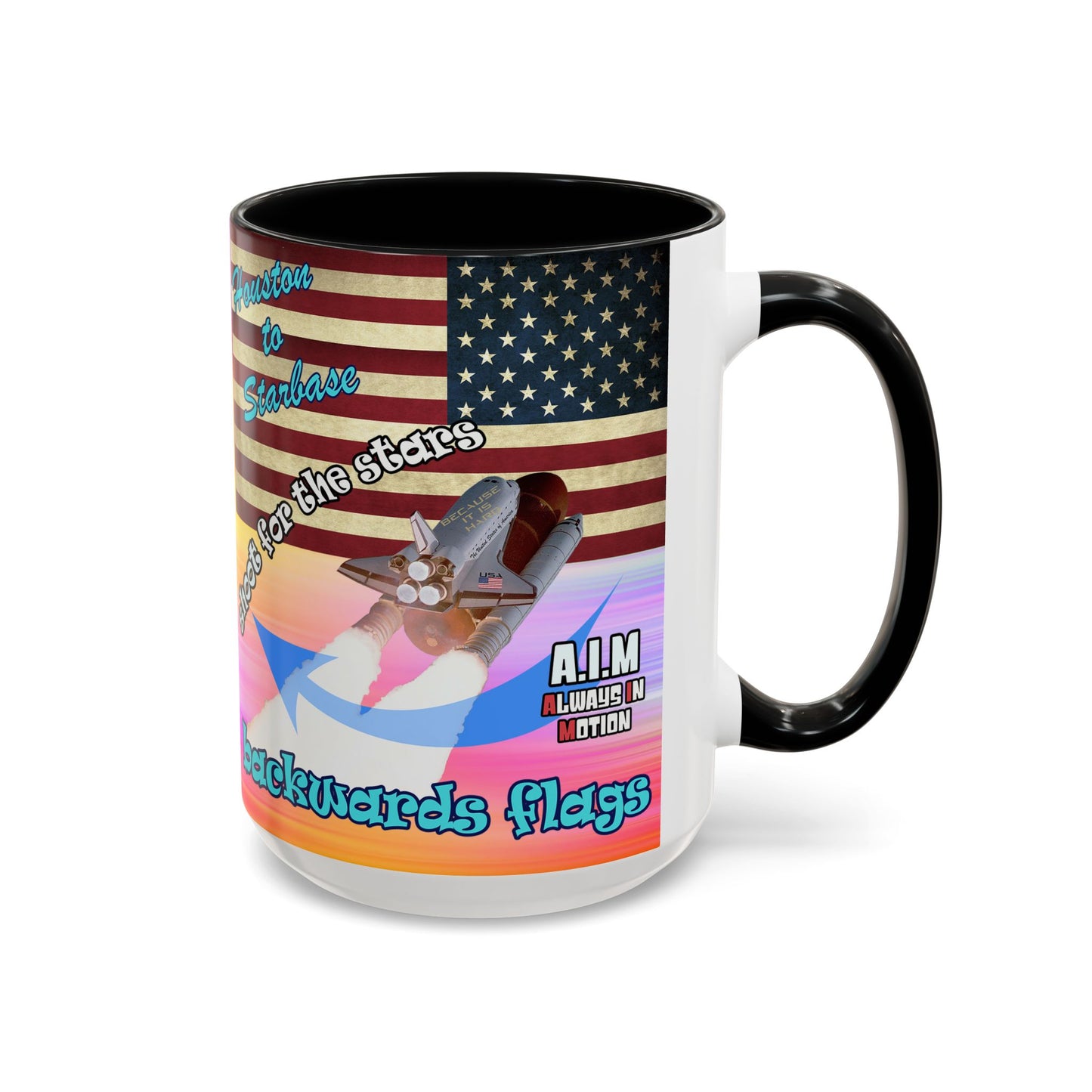 shoot for the stars - Accent Mug (color blur)