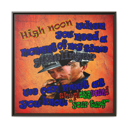 high noon - framed canvas art (burnt orange)