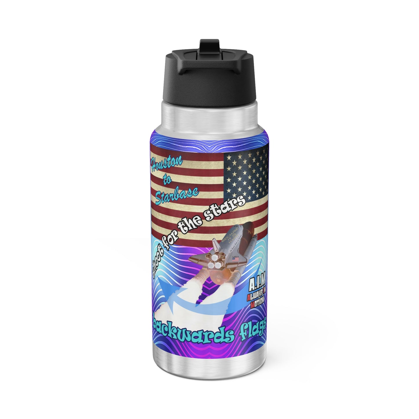 shoot for the stars - Gator Tumbler, 32oz (purple wave)