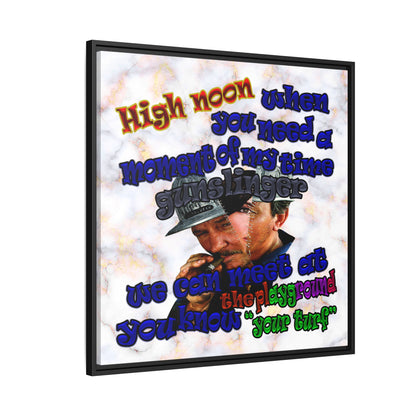 high noon - framed canvas art (white marble)