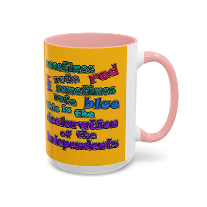 declaration of the independents - Accent Mug (yellow)