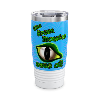 green monster - Ringneck Tumbler, 20oz (light blue-purple wave)
