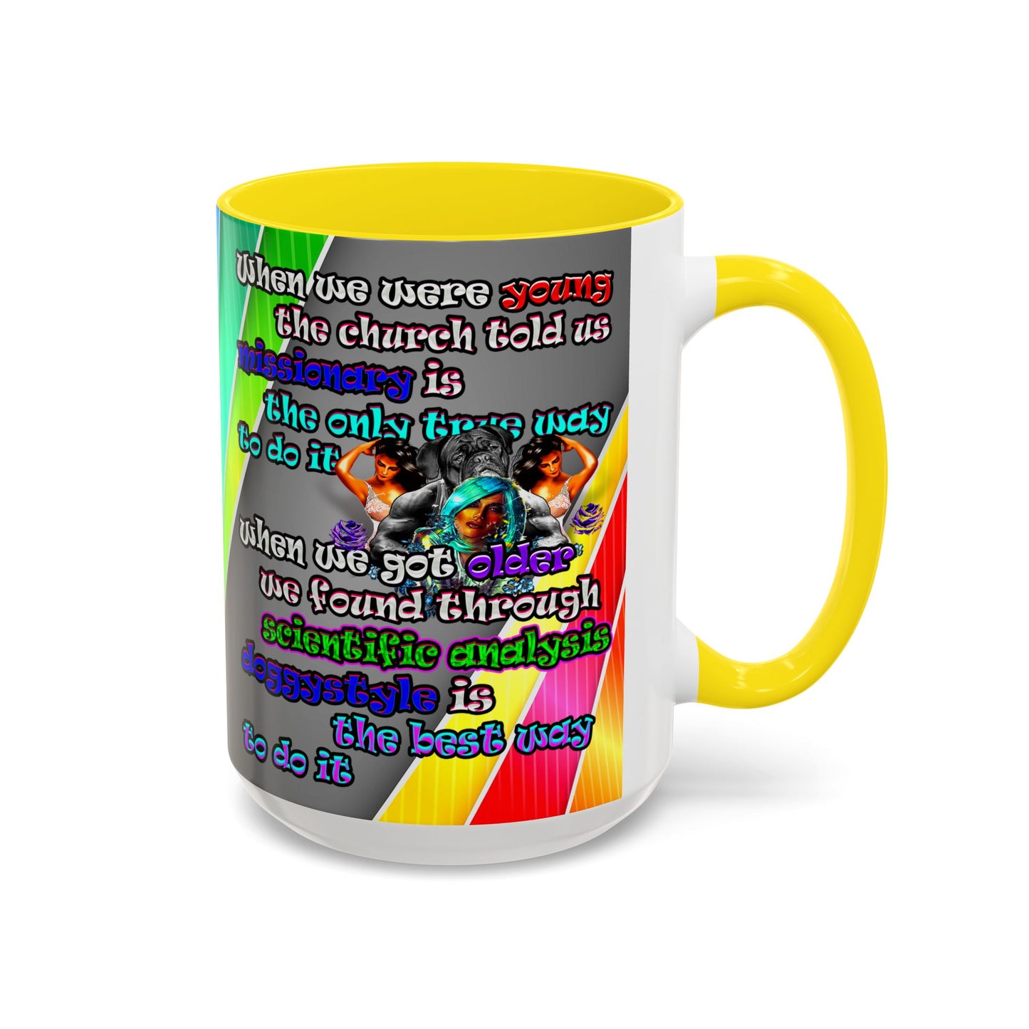 doggystyle - Accent Mug (rainbow split)