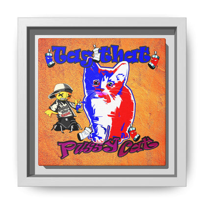 tag that - framed canvas art (burnt orange)