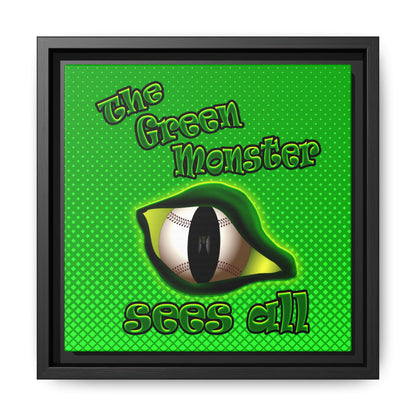 green monster - framed canvas art (logo green)