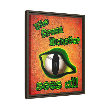 green monster - framed canvas art (burnt orange)