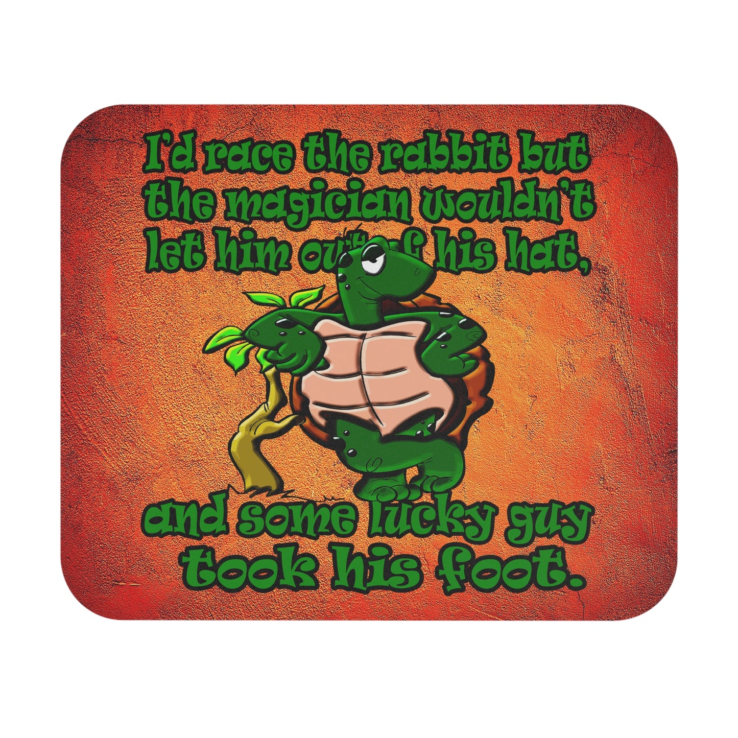 turtle race - Mouse Pad (Rectangle) (burnt orange)