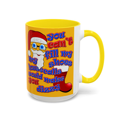 santa's shoes - Accent Mug (yellow)