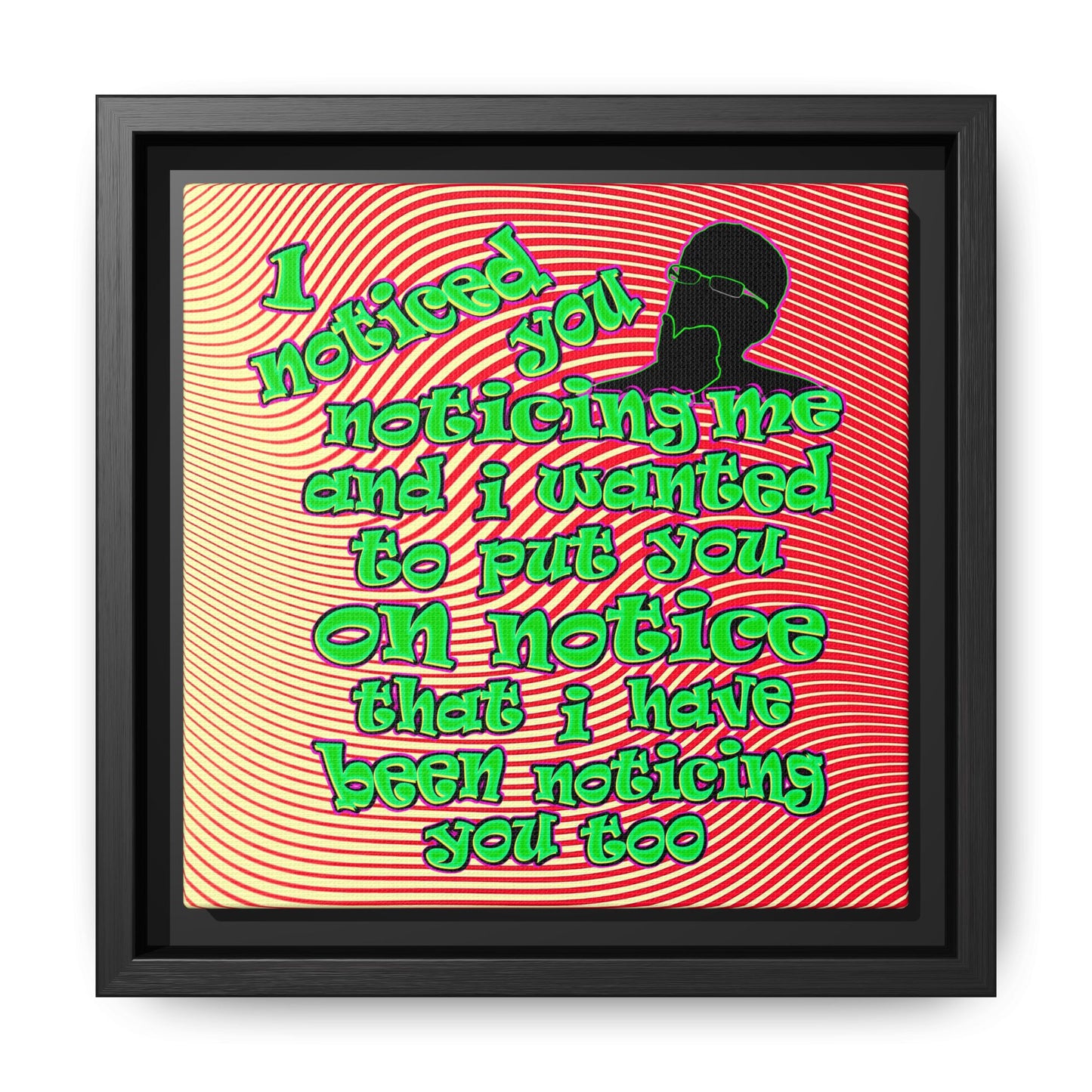 noticed you noticing - framed canvas art (yellow-orange wave)