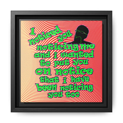 noticed you noticing - framed canvas art (yellow-orange wave)