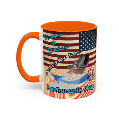 shoot for the stars - Accent Mug (yellow-orange wave)