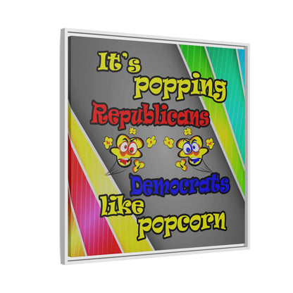 popping like popcorn - framed canvas art (rainbow split)