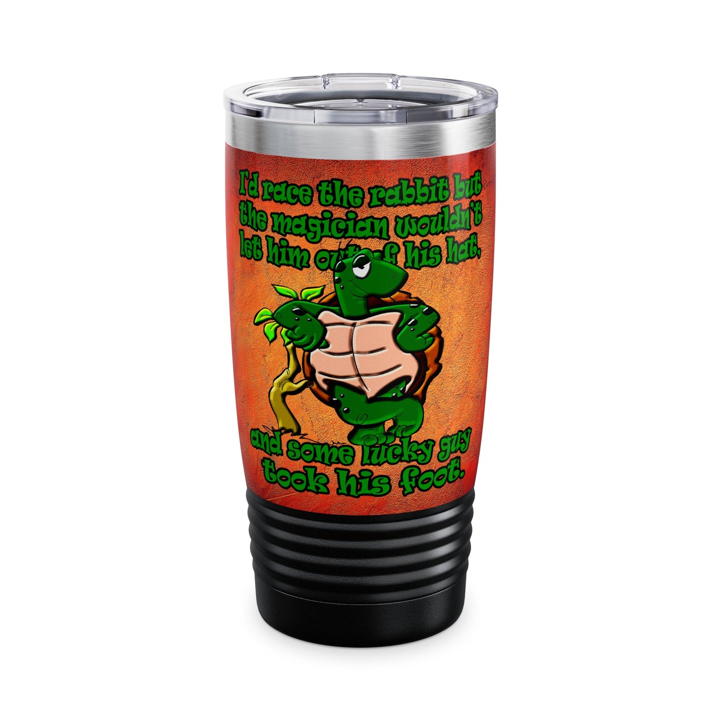 turtle race - Ringneck Tumbler, 20oz (burnt orange)