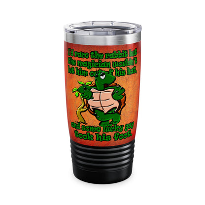 turtle race - Ringneck Tumbler, 20oz (burnt orange)