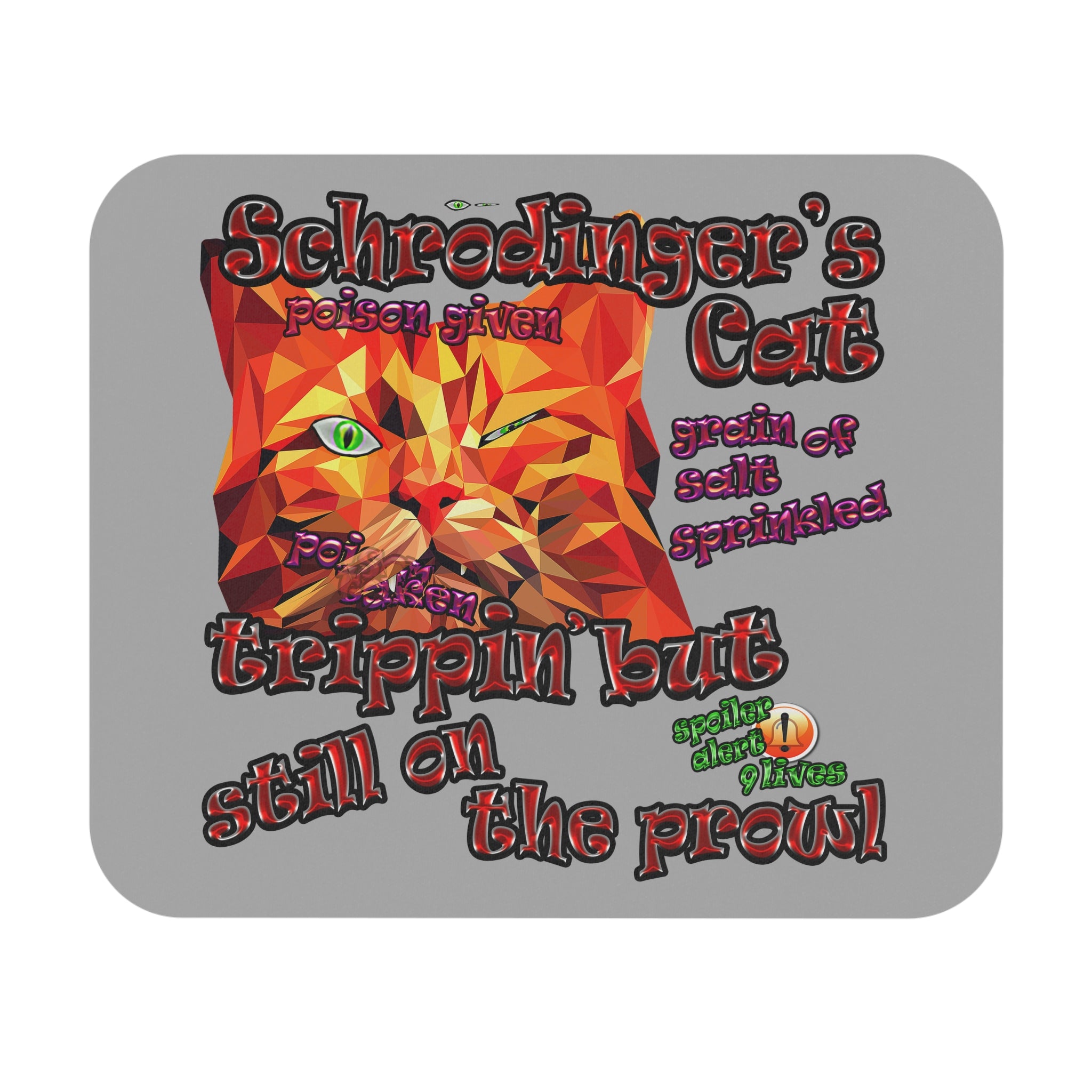 schrodinger's cat - Mouse Pad (Rectangle) (light grey)