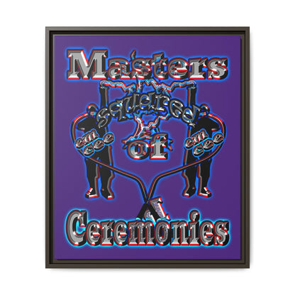 em cee squared - framed canvas art (purple)