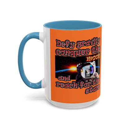 defy conquer reach - Accent Mug (crusta)