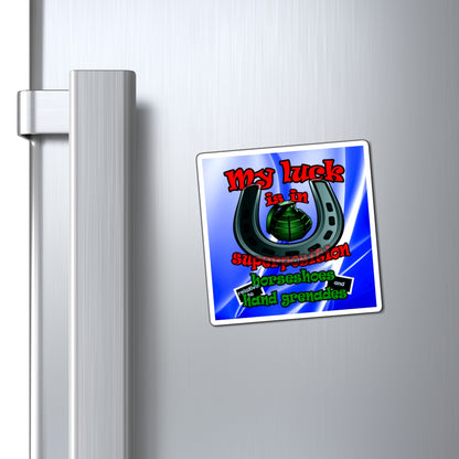 my luck - Magnets - (blue-white wave)