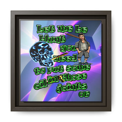 og - framed canvas art (grey-pink wave)