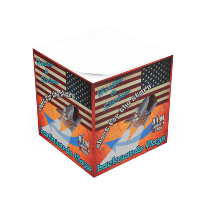shoot for the stars - note cube (burnt orange)