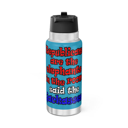 donkeys and elephants - Gator Tumbler, 32oz (turquoise)