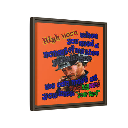 high noon - framed canvas art (orange)