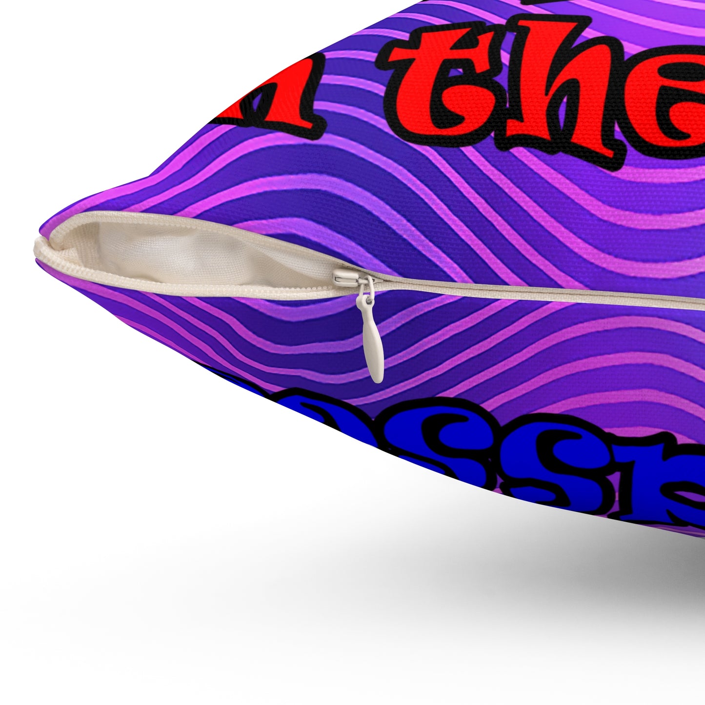 donkeys and elephants - Spun Polyester Square Pillow - (purple wave)