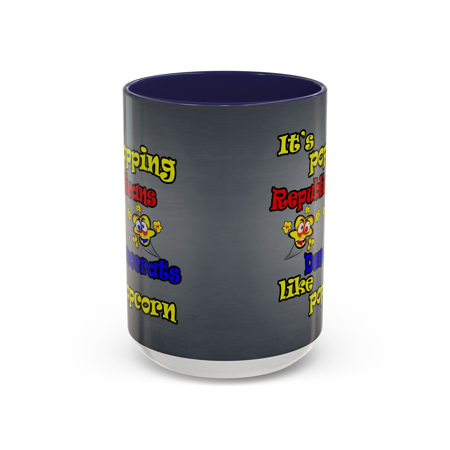 popping like popcorn - Accent Mug (grey-light grey)