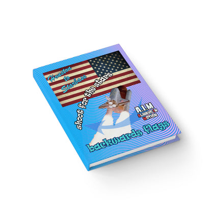 shoot for the stars - journal-blank (light blue-purple wave)