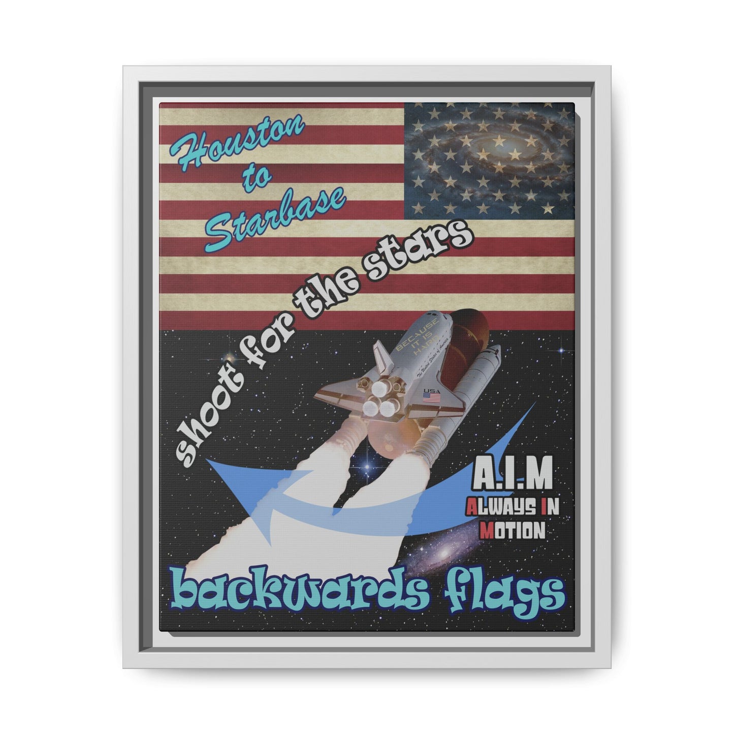 shoot for the stars - framed canvas art