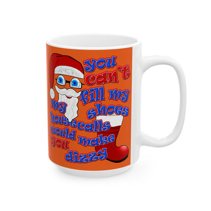santa's shoes - White Mug (orange)