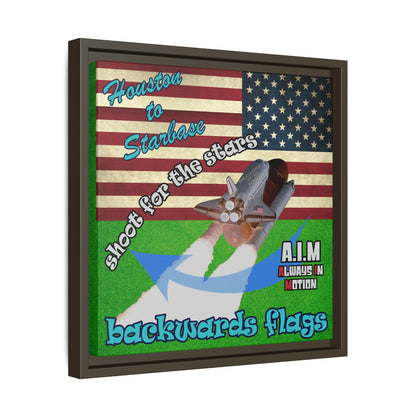 shoot for the stars - framed canvas art (green turf)