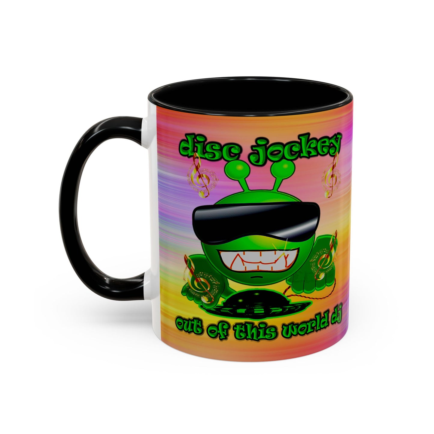 disc jockey - Accent Mug (color blur)