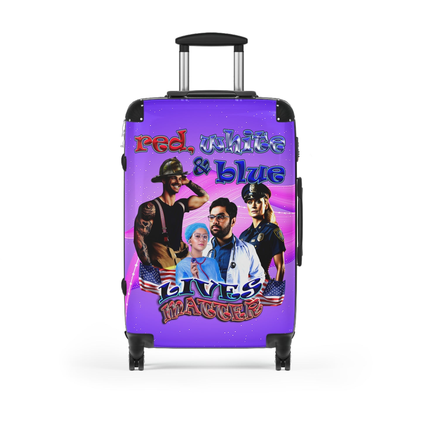 rw&b lives matter - Suitcase (purple-pink wave)