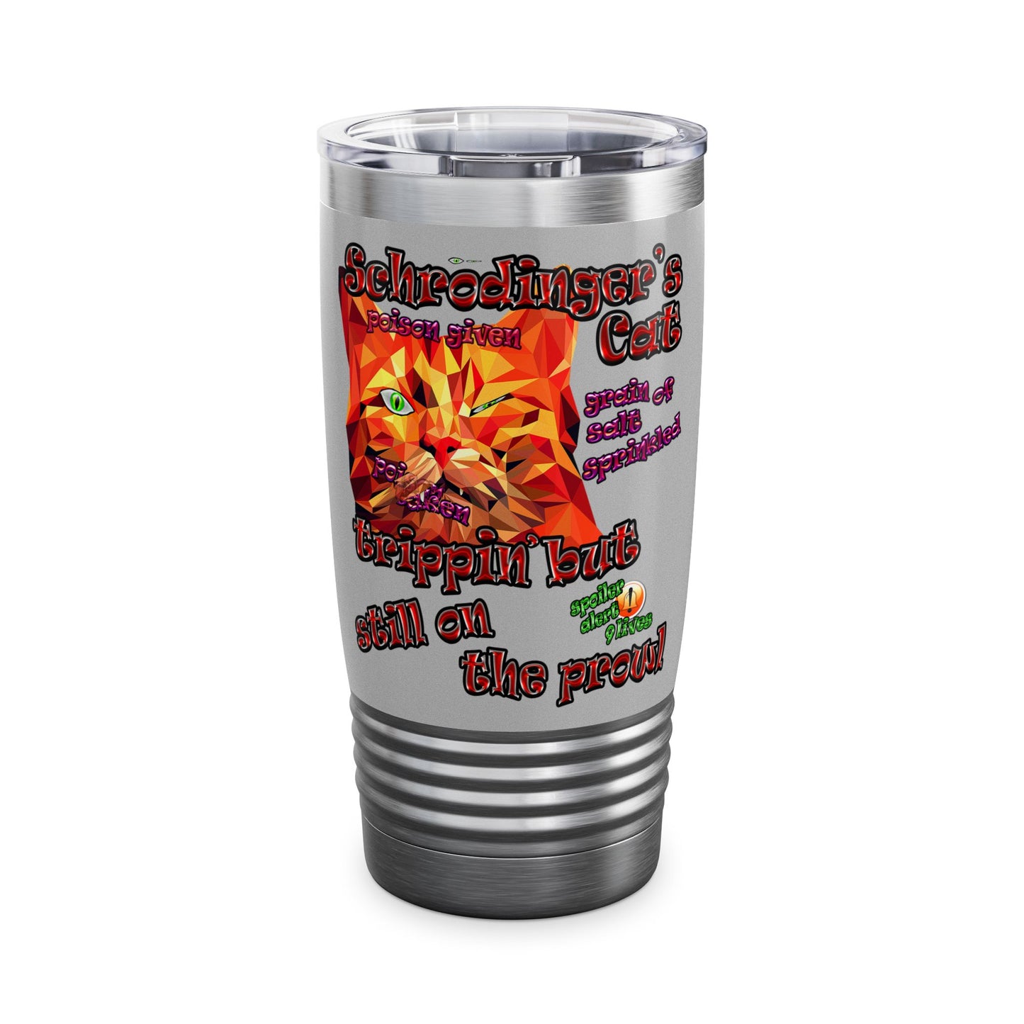 schrodinger's cat - Ringneck Tumbler, 20oz (light grey)