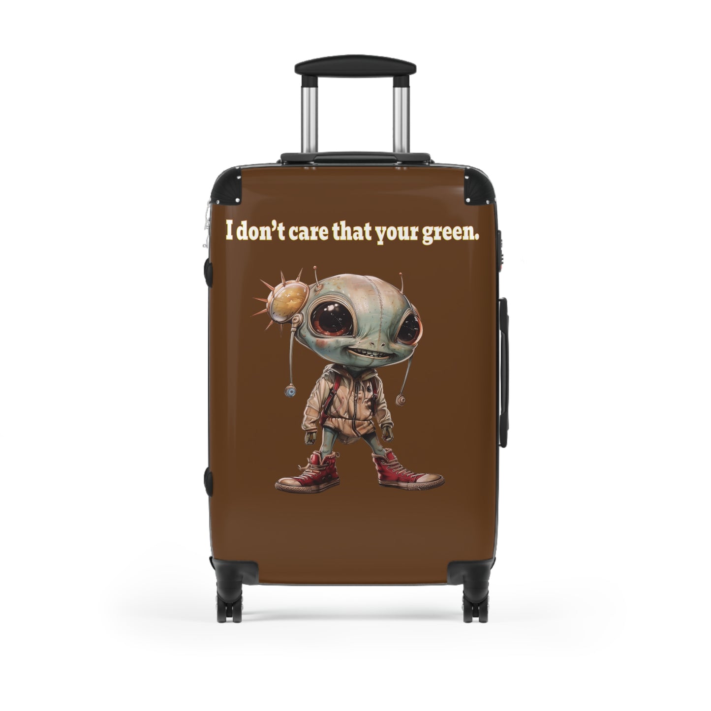 I don't care that your green - Suitcase (brown)
