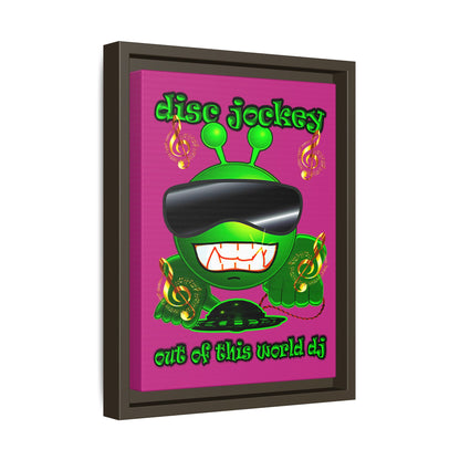 disc jockey - framed canvas art (pink)