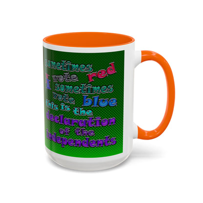 declaration of the independents - Accent Mug (logo green)