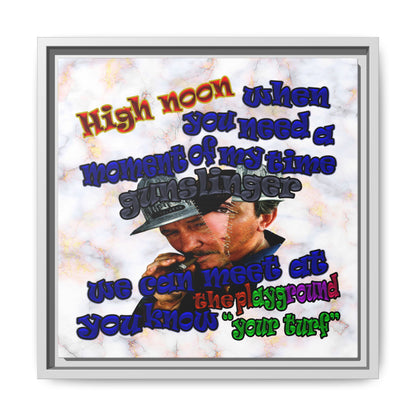 high noon - framed canvas art (white marble)