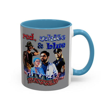 rw&b lives matter - Accent Mug (grey)