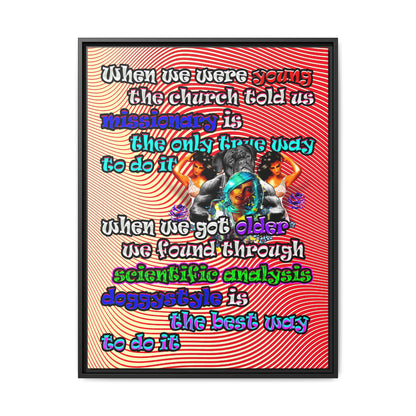 doggystyle - framed canvas art (yellow-orange wave)