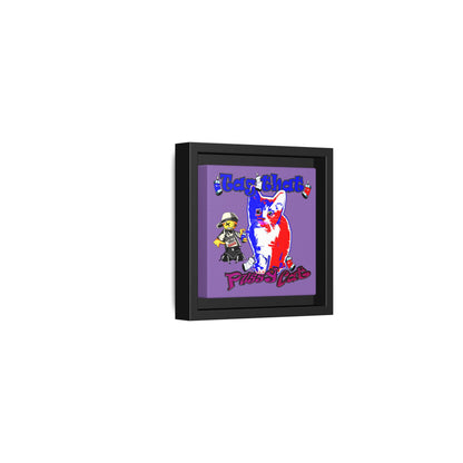 tag that - framed canvas art (light purple)