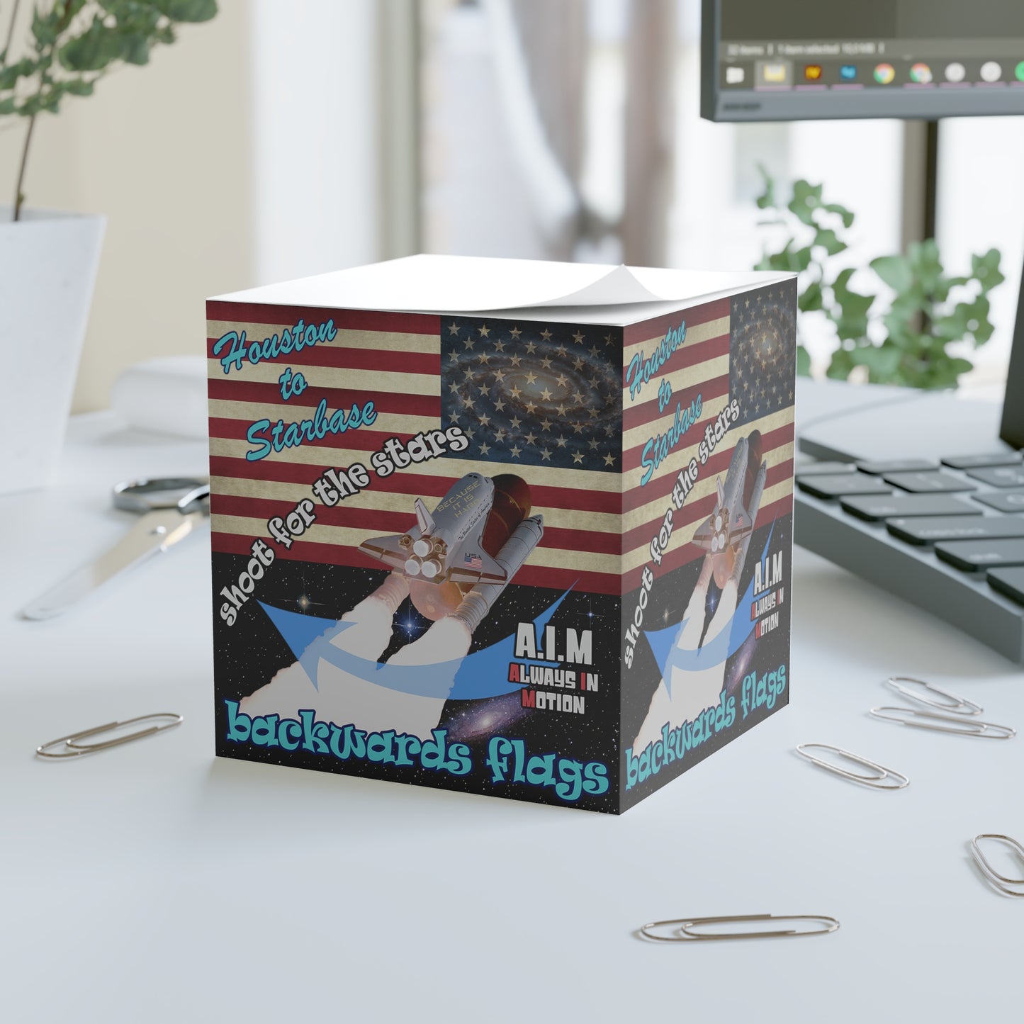 shoot for the stars - note cube