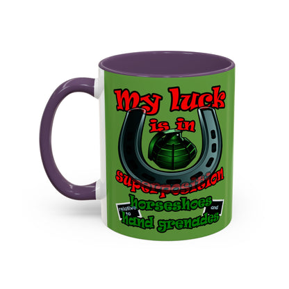 my luck - Accent Mug (green)