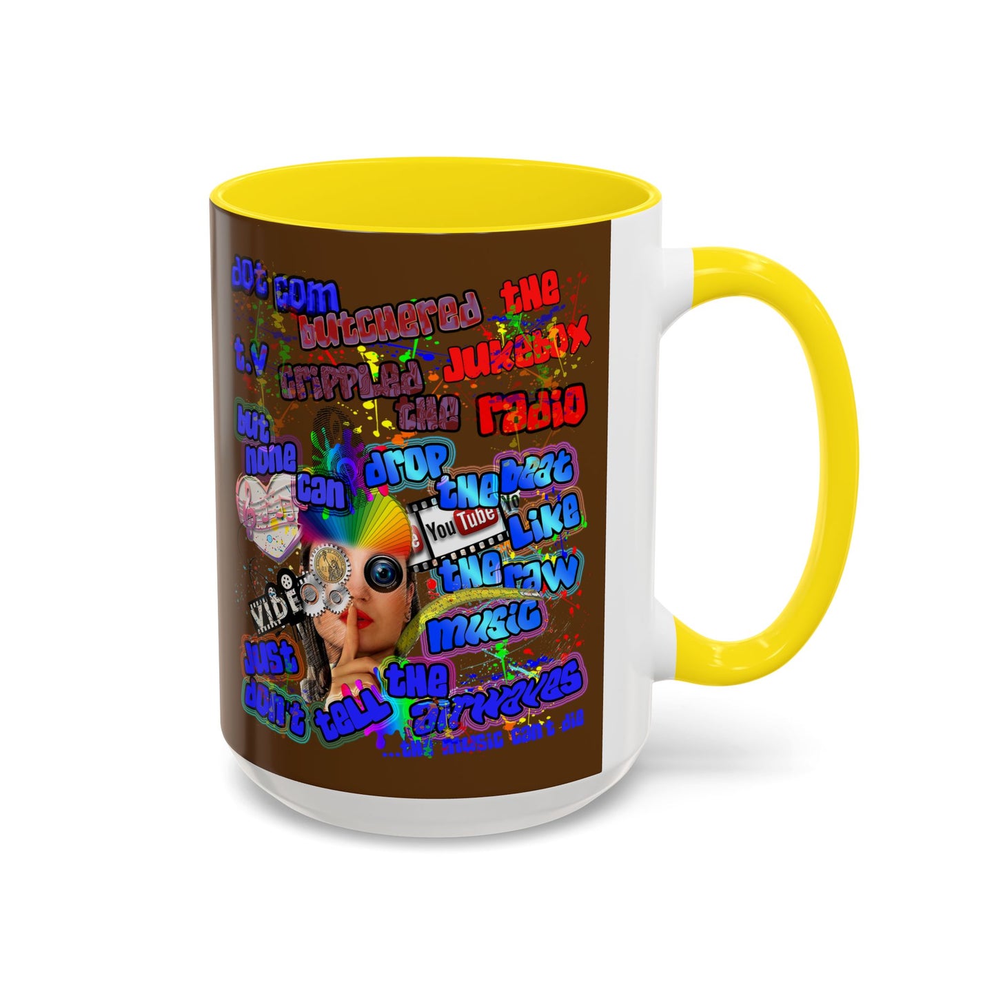 drop the beat - Accent Mug (brown)