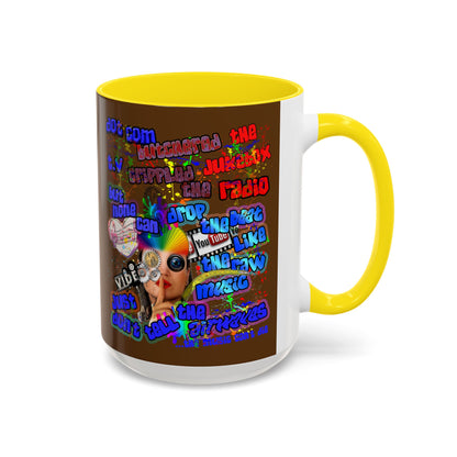 drop the beat - Accent Mug (brown)