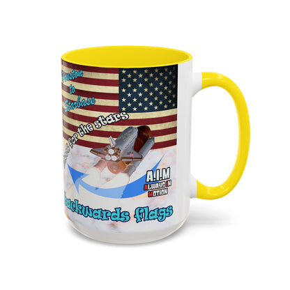 shoot for the stars - Accent Mug (white marble)