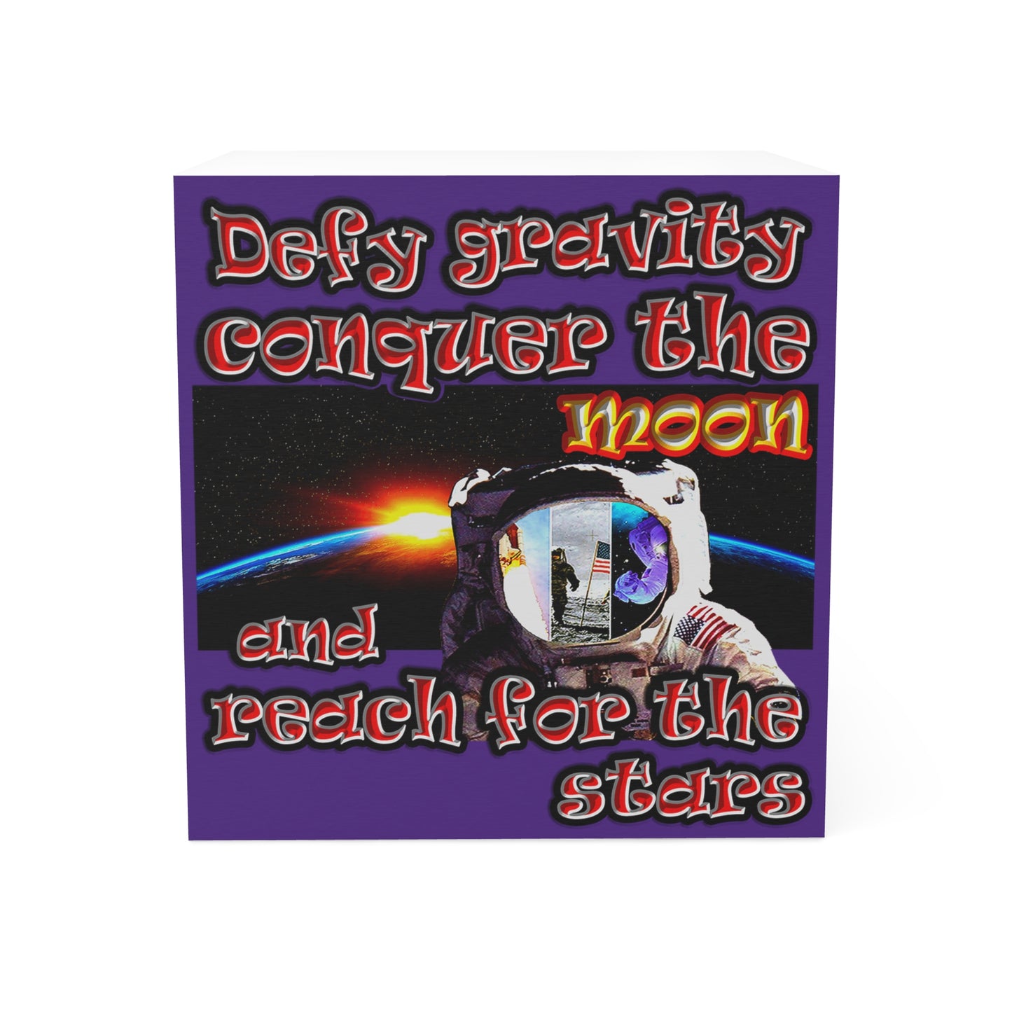 defy conquer reach - note cube (purple)